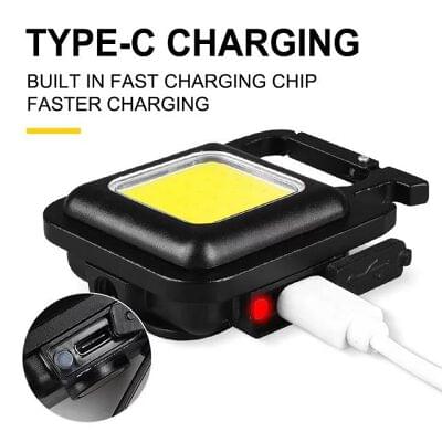 Rechargable COB Metal Keychain LED
