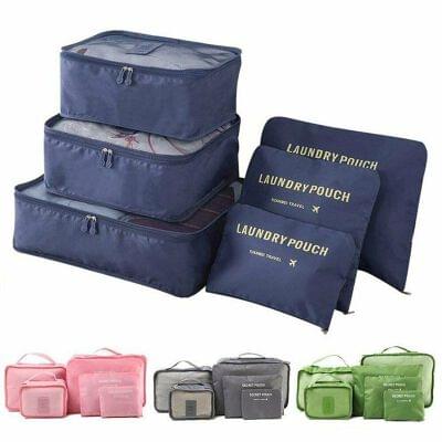 6 Pcs Travel Laundry Bags (Imported)