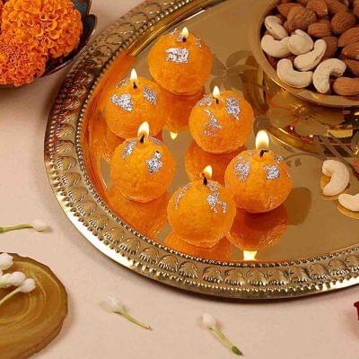 Laddoo Shape Candle (CC048)