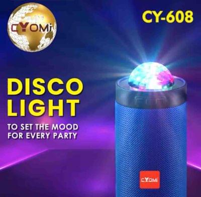 CYOMI 608 WIRELESS SPEAKER WITH DISCO LIGHT