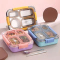 2560 4 Section Leak Proof Steel Lunch Box (Imported)