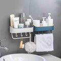 2in1 Bathroom Shelf Organiser+Towel Hanger