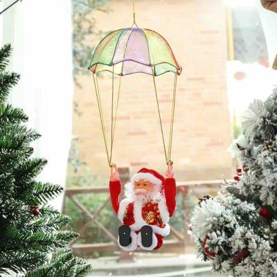 Tumbling Parachute Santa