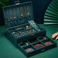 3 Layer Valvet Jewellery Organiser (Green)