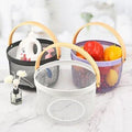5561 Round Wooden Handle Fruits Basket (Imported)