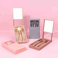 5Pcs Makeup Brush + Mirror Set (Imported)