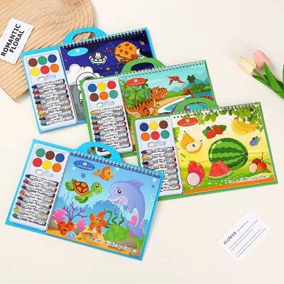 ST-205 3D Kids Water Colouring Book + Color Set (Imported)