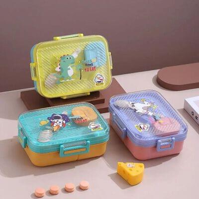 7143 Stainless Steel Printed Lunch Box (Imported)