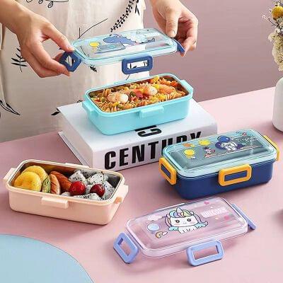 2535 Stainless Steel Lunch Box with Spoon (Imported)