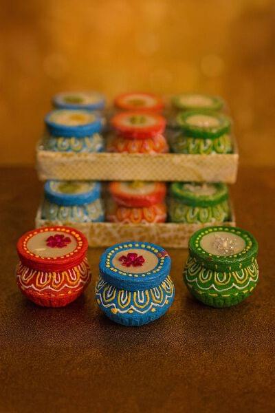 Fancy Matki Hand Made Wax Diya (Imported)