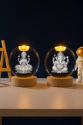 3D Crystal LED Ganesha Luxmi Combo (Imported)