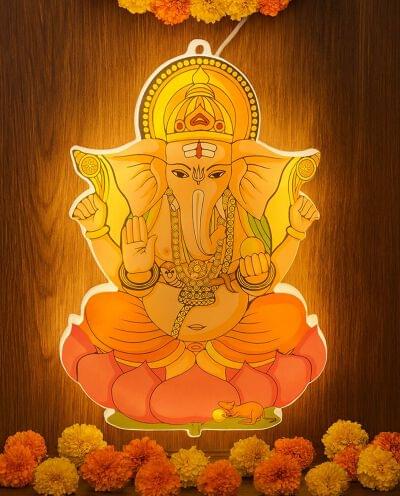 WDL-14 3D LED Ganesha Ji Banner (Imported)