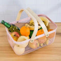 Long Metal Wooden Handle Basket (Imported)