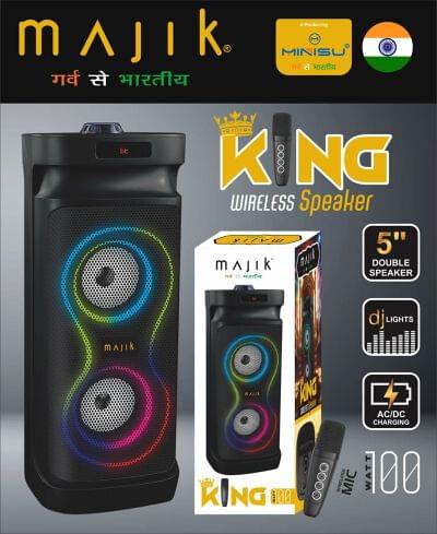 MAJIK KING WIRELESS SPEAKER WITH WIRELESS MIC