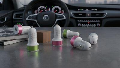 Metallic Car Charging Adopter (Imported)