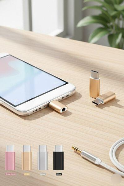 Metallic 3.5 MM To Type-C Handsfree Connector (Imported)