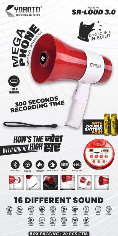 YOROTO MEGAPHONE SR LOUD 3.0