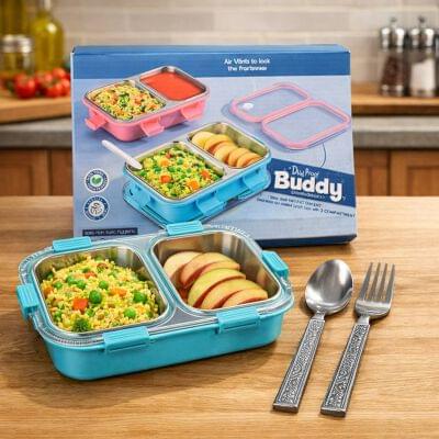 Buddy 2 Section Steel Lunch Box