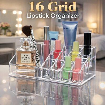 16 Grid Acrylic Lipstic & Multipurpose Organiser