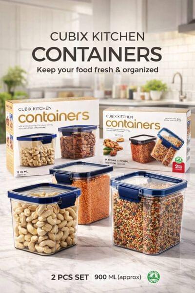 2 Pcs 900ml Cubix Container