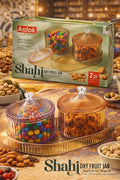 2 Pcs Aalok Shahi Dry Fruits Jar With Tray