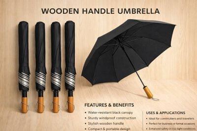 12010 Wooden Handle Automatic Umbrella