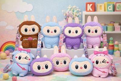 Attractive Cute Silicon Kids Side Pouch Or Purse (Mix Design)