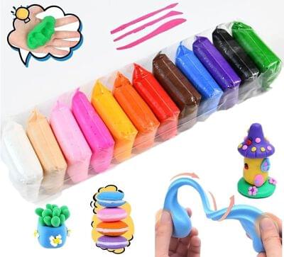 12 Pcs Kids Clay Set (Imported)