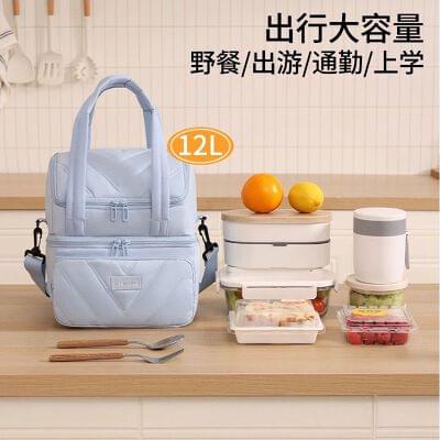 Stylish Dual Layer Lunch Bag (Imported)