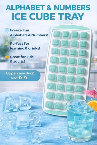 S-432 Alphabetical Ice Cube Tray (Imported)