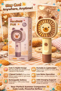 FY048 Bear Printed Handy Fan (Imported)