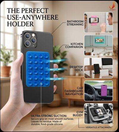 Silicon Suction Phone Holder (Imported)