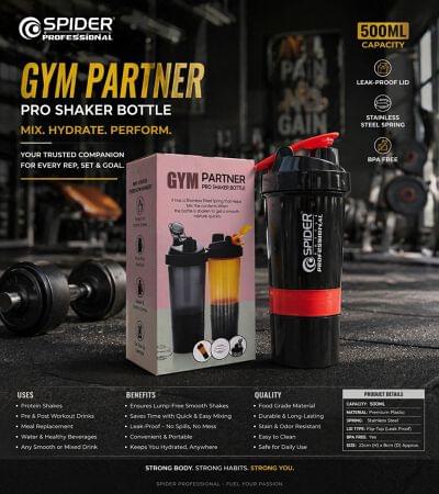 Spider Gym Shaker (Box Pack)