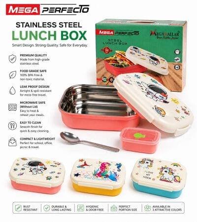 Mega Perfecto Steel Lunch Box