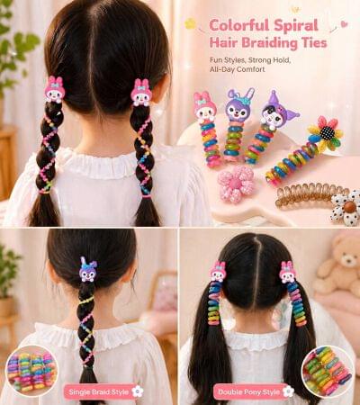 AA060 Fancy Kids Spiral Hair Tie Accessories (Imported)