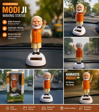 Solar Waving Modi Ji Statue (Imported)