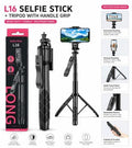 L16 Premium Heavy Selfi Tripod With Grip (Imported)