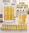 9 Pcs Sticky Golden Wall Coat Hook (Imported)