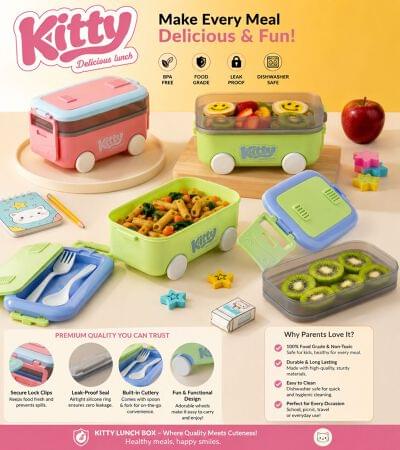 Kitty Fancy Plastic Lunch Box