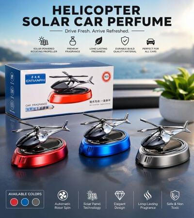Helicopter Solar Aroma Car Perfume (Imported)
